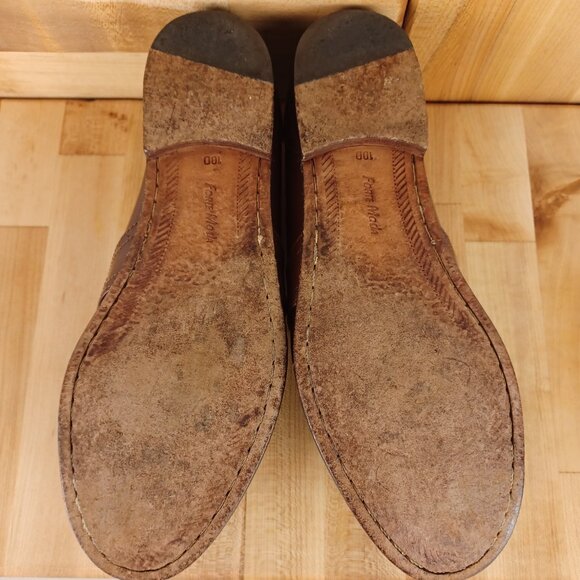 Men’s Vintage Brown Leather Loafers, Size 10D - Picture 9 of 12